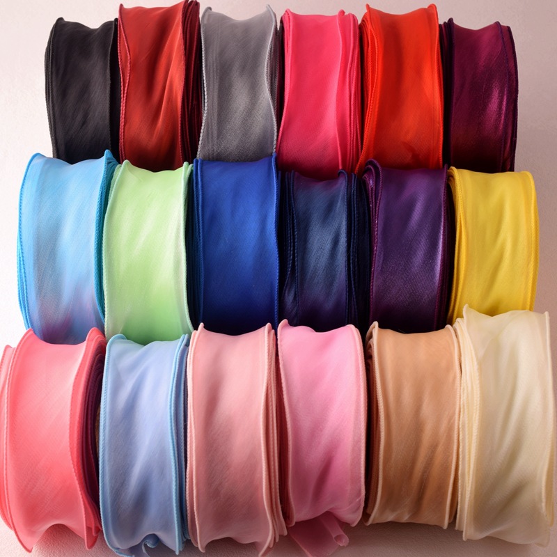 Satin Organza Ribbon Rainbow F - đánh giá và giá Ribbon Organza Roll