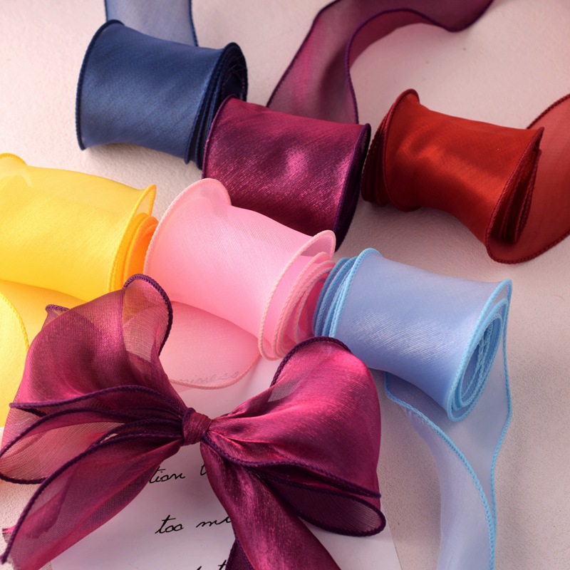 Satin Organza Ribbon Rainbow F - đánh giá và giá Ribbon Organza Roll