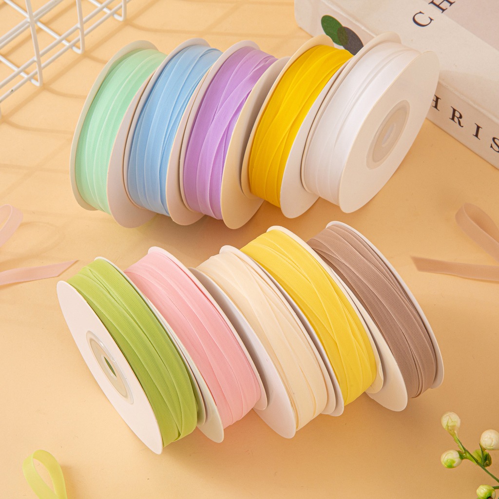 25Yards/Roll 6mm Double-sided  - đánh giá và giá Ribbon Organza Roll