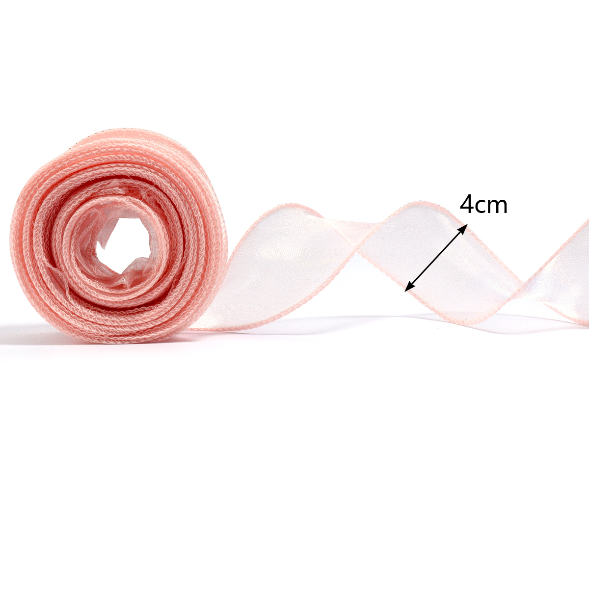 10yards/roll Sheer Chiffon Rib - đánh giá và giá Ribbon Organza Roll