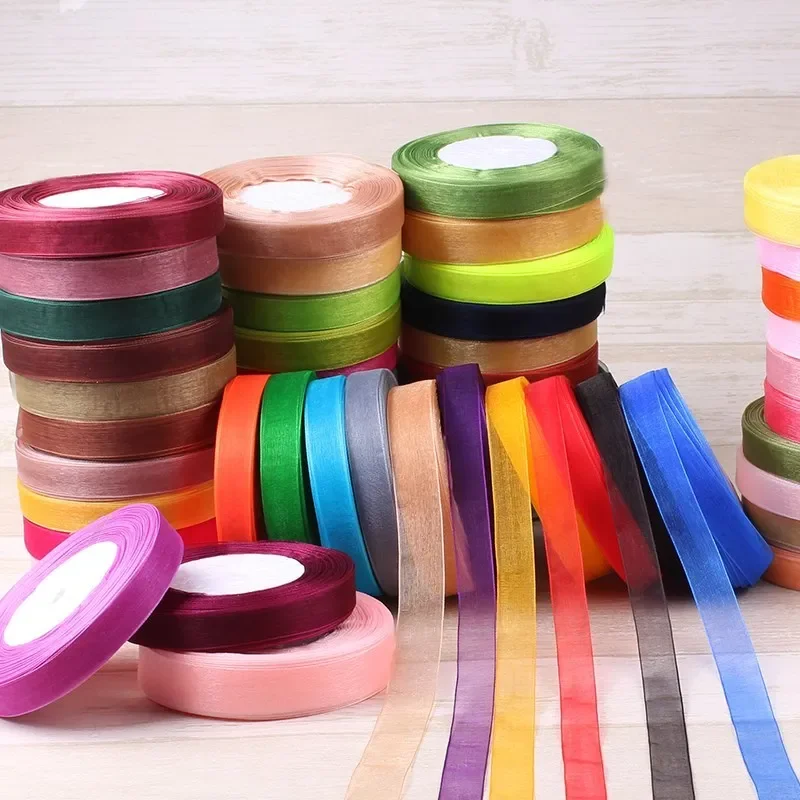 15mm 50yards/roll Organza Ribb - đánh giá và giá Ribbon Organza Roll