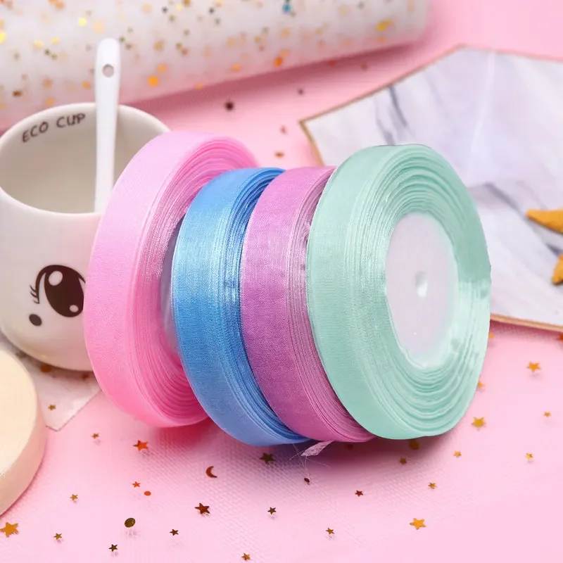 15mm 50yards/roll Organza Ribb - đánh giá và giá Ribbon Organza Roll
