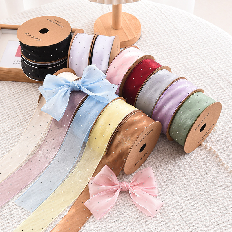 20Yards Roll 4CM Rhinestones S - đánh giá và giá Ribbon Organza Roll