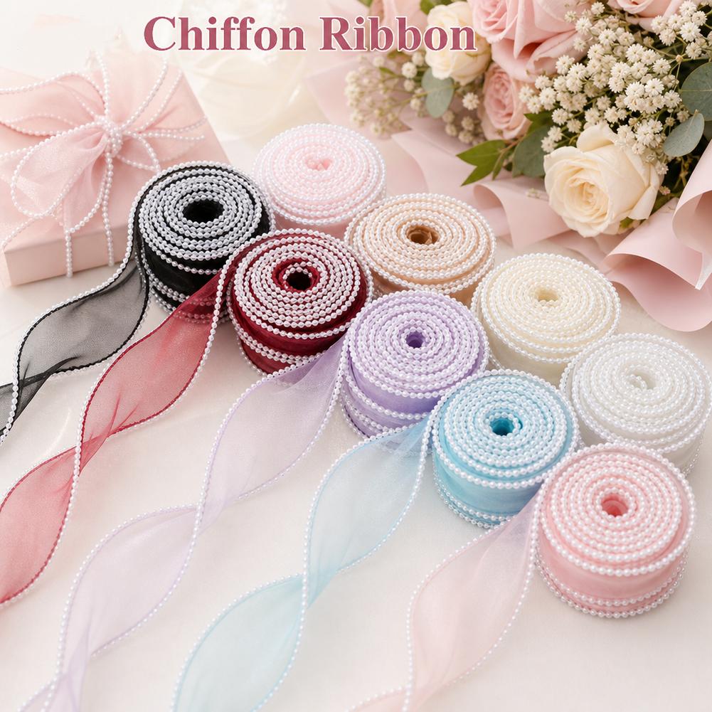 5Yards/Roll 4cm Pearl Fishtail - đánh giá và giá Ribbon Organza Roll